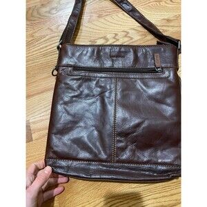 Jack Georges Voyager City Leather Crossbody Bag Brown Messenger Organizer men